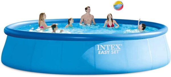 Intex 18′ x 48″ Inflatable Above Ground Swimming Pool with Ladder, Pump